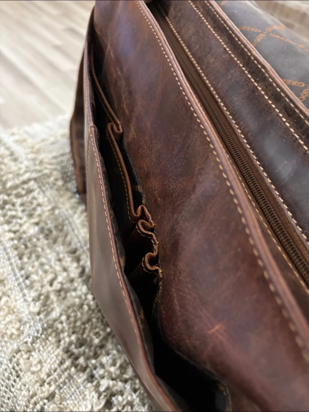 Green Wood Australia Brown Leather Messenger Classic Men’s Crossbody Bag